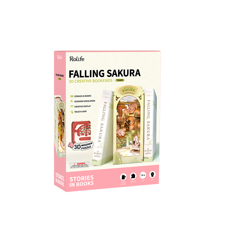 Book Nook Falling Sakura - Book Nook Kit