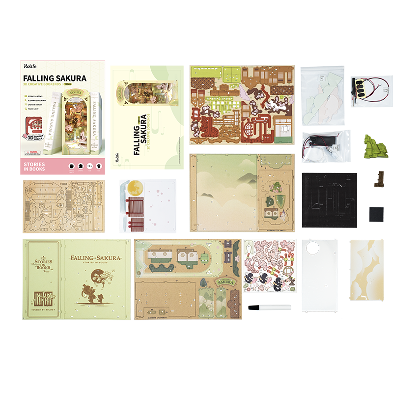 Book Nook Falling Sakura - Book Nook Kit