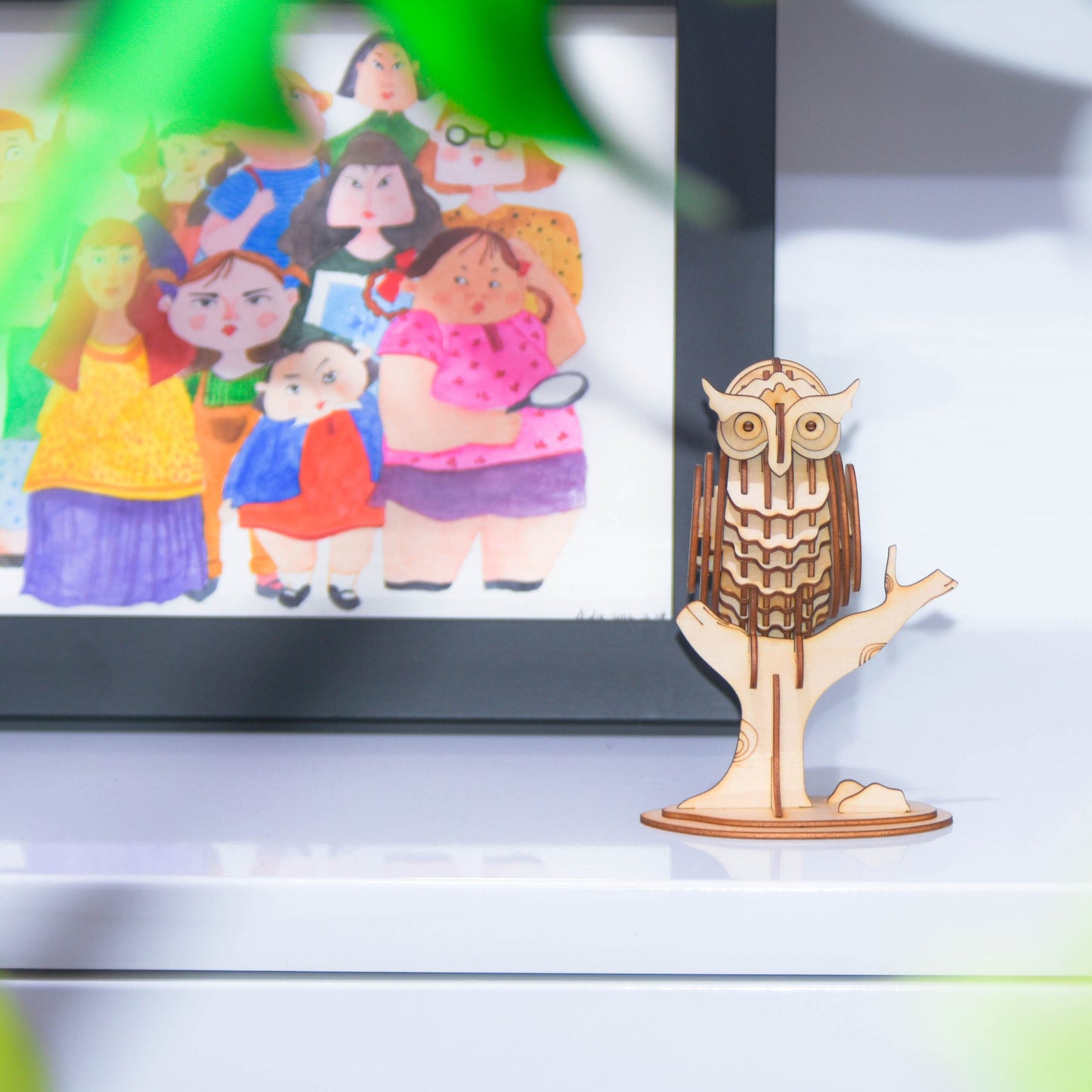 Eule - 3D Holzpuzzle stehend