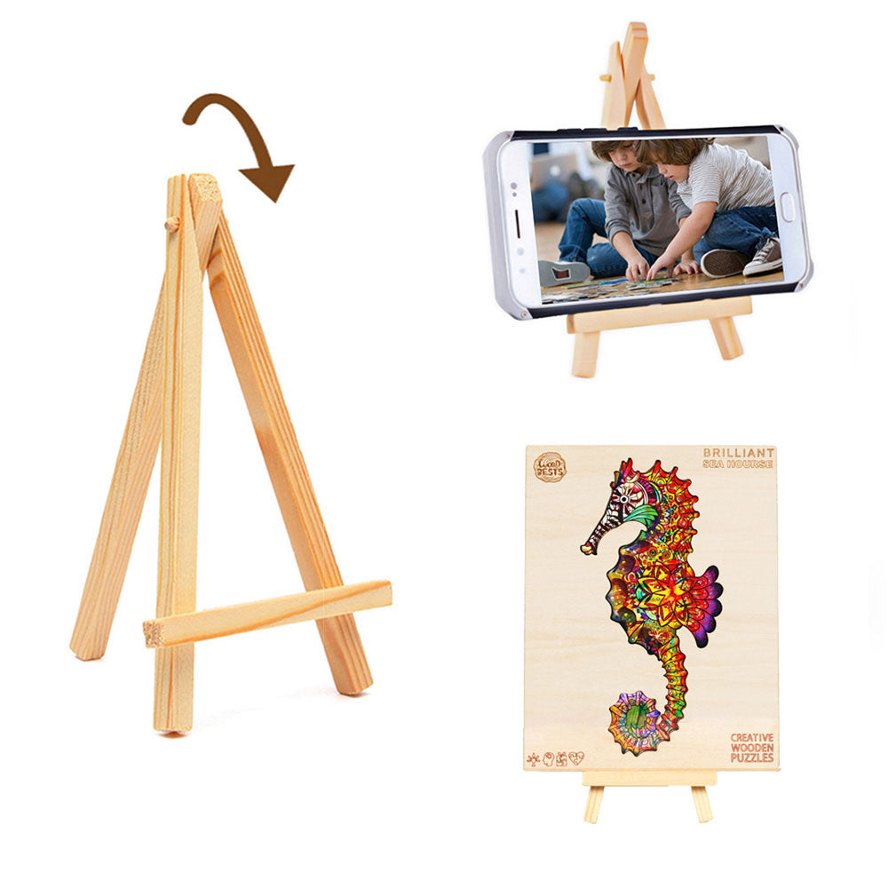 Brillantes Seepferdchen - Holzpuzzle Set