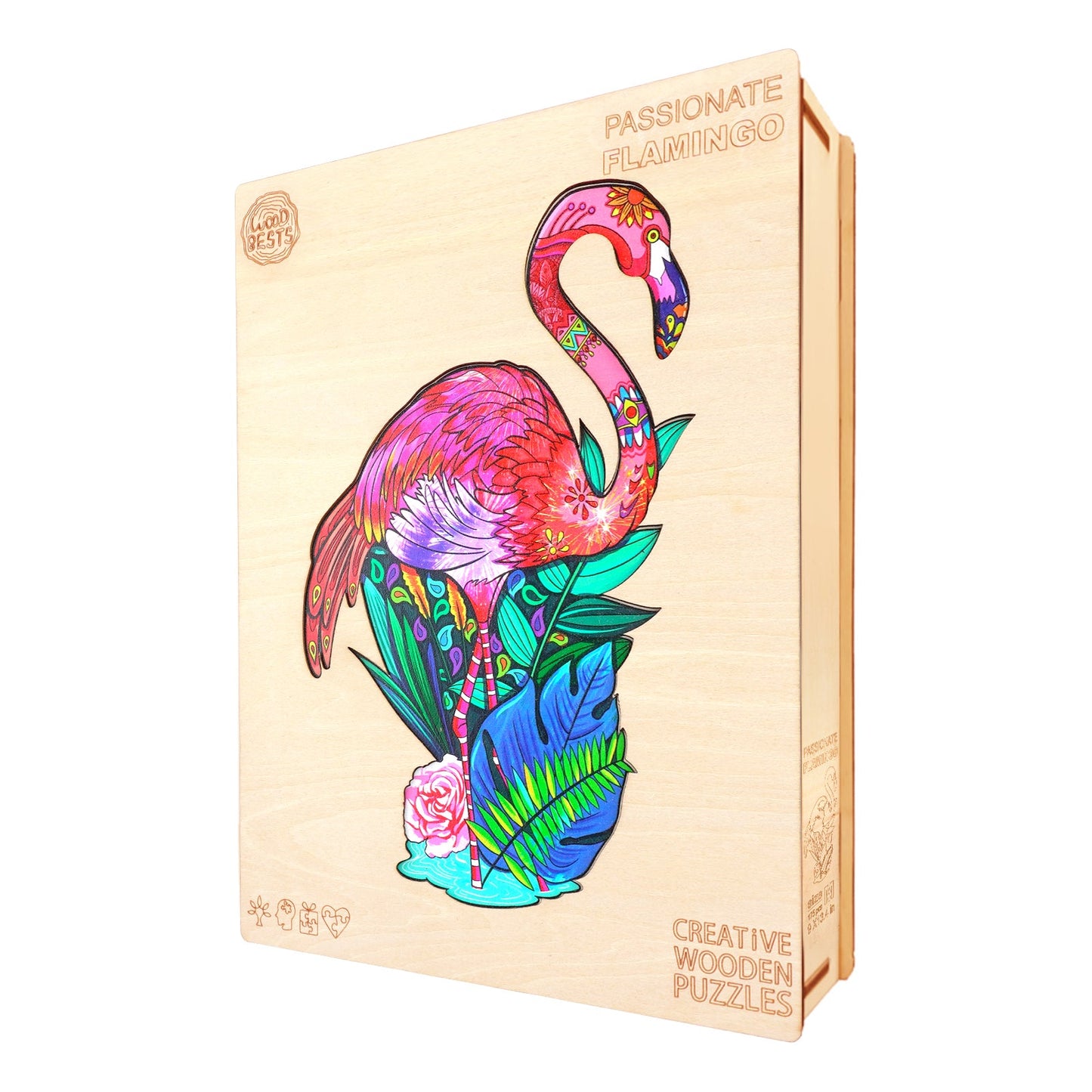 Farbenprächtiger Flamingxo - Holzpuzzle PAckung