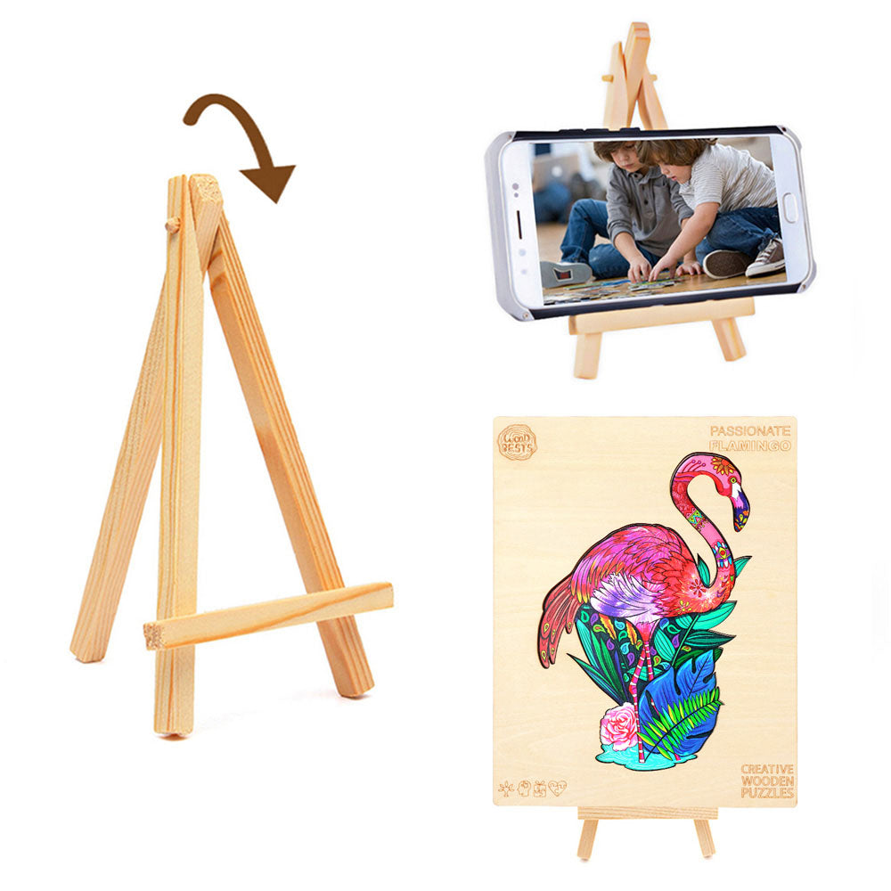 Farbenprächtiger Flamingxo - Holzpuzzle Stehend