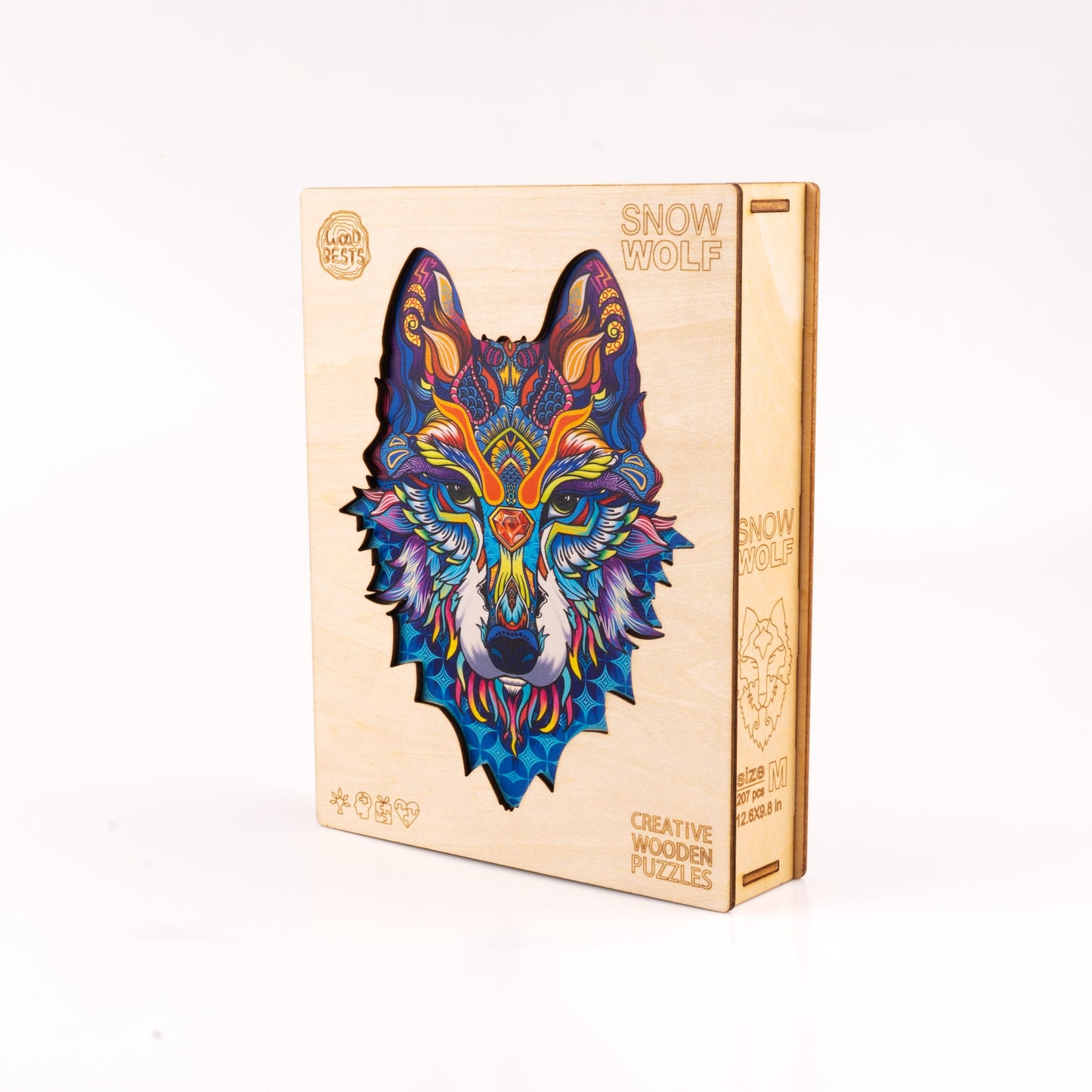 Schneewolf - Holzpuzzle
