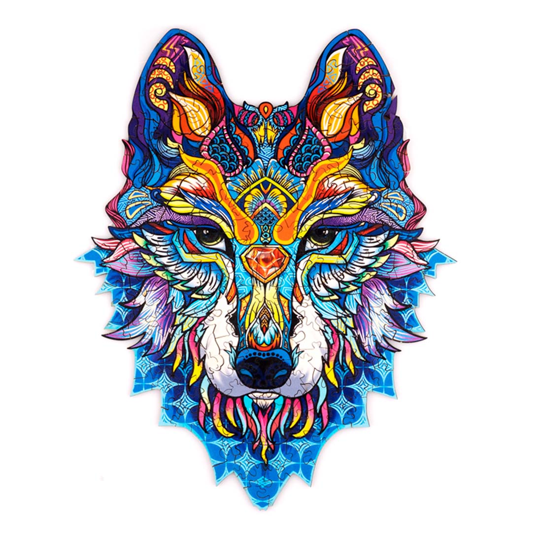 Schneewolf - Holzpuzzle