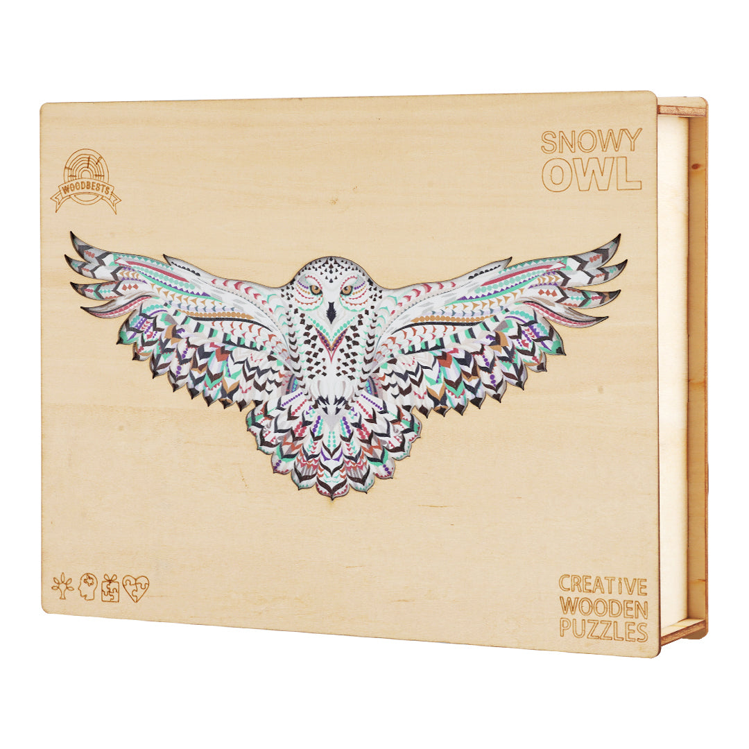 Schnee-Eule - Holzpuzzle