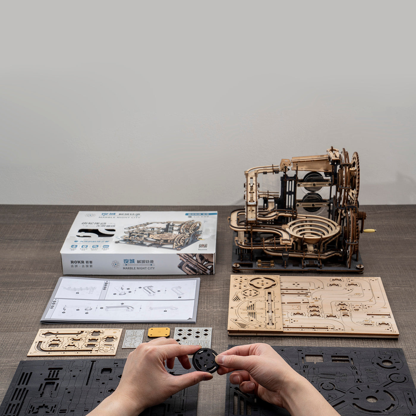 Murmelbahn: Marble Night City - 3D Holzpuzzle
