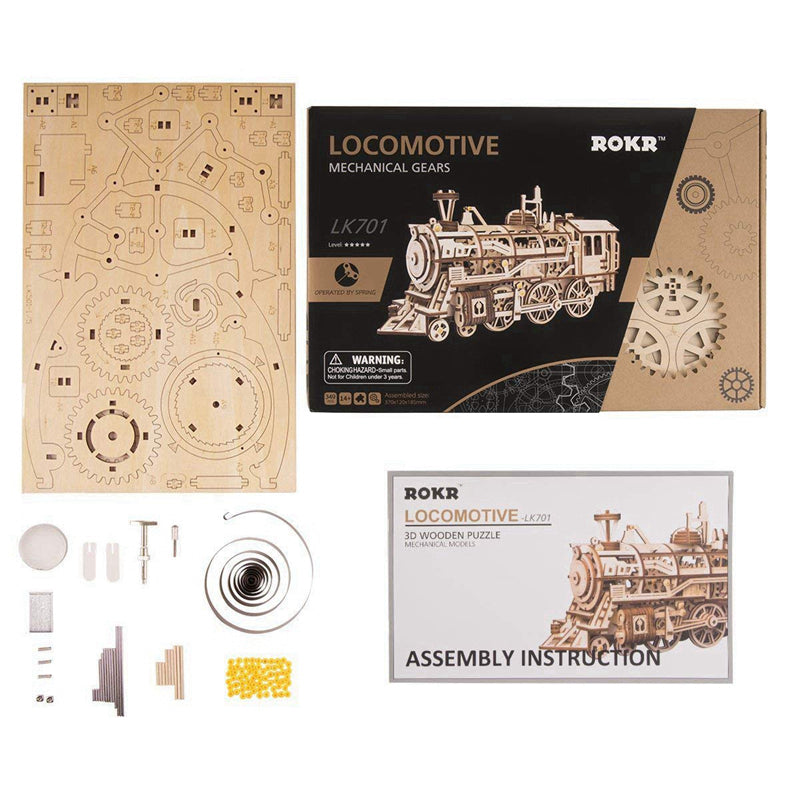 Lokomotive - 3D Holzpuzzle
