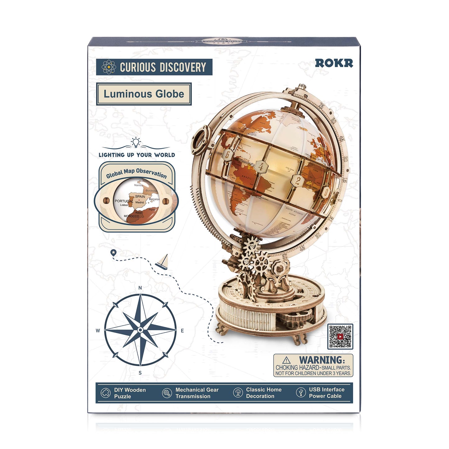 Luminous Globus - 3D Holzpuzzle