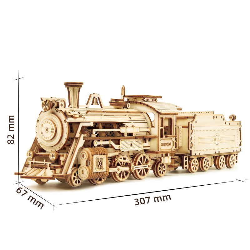Dampf-Lokomotive - 3D Holzpuzzle Abmessung