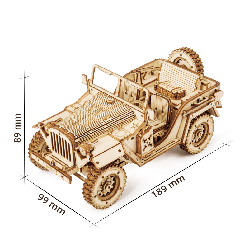 Feldauto - 3D Holzpuzzle