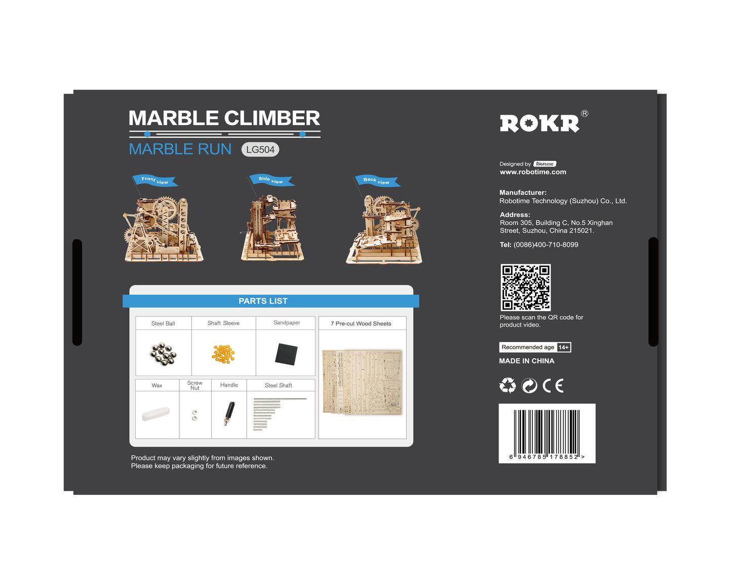 Murmelbahn: Marble Climber - 3D Holzpuzzle