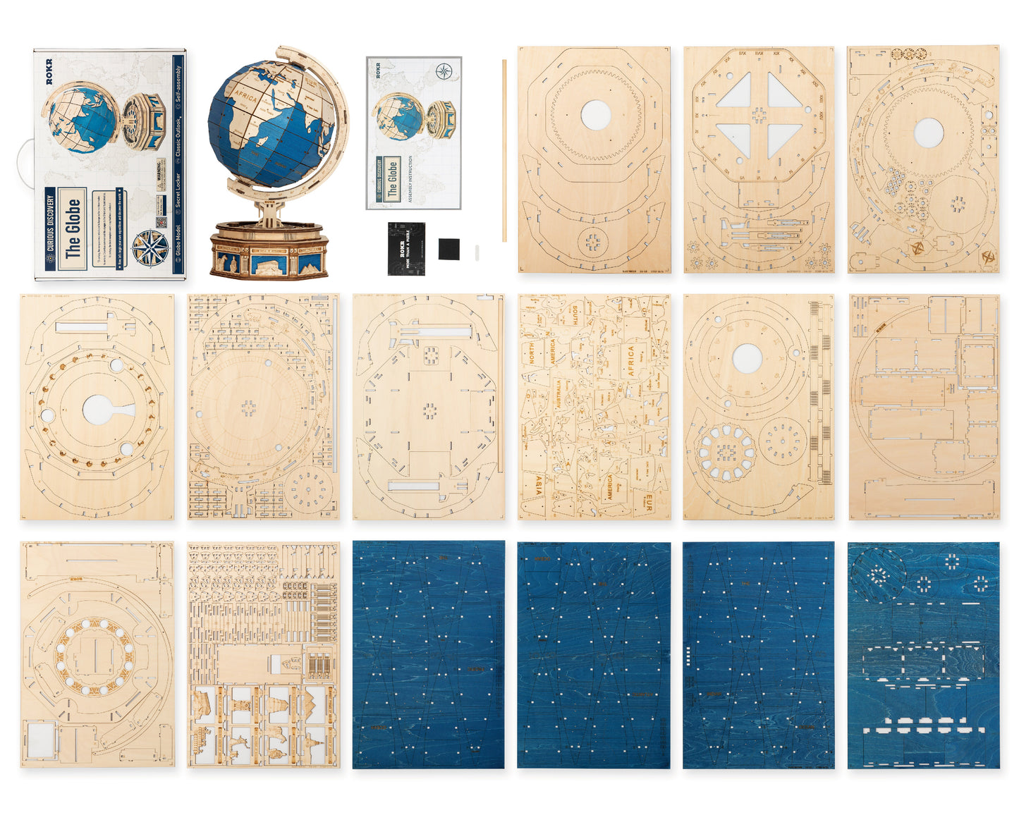 Großer Globus - 3D Holzpuzzle