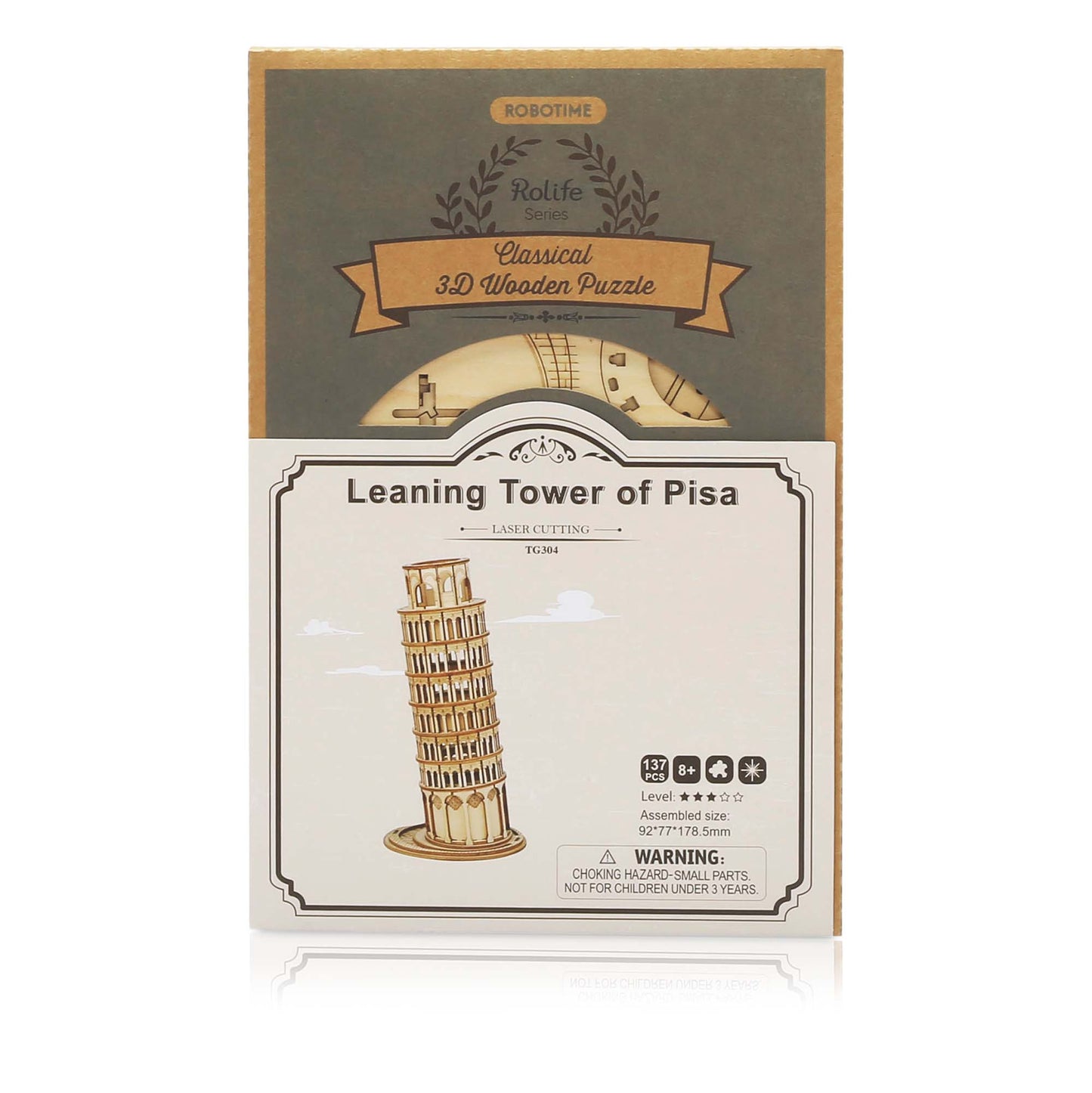 Schiefe Turm von Pisa - 3D Holzpuzzle