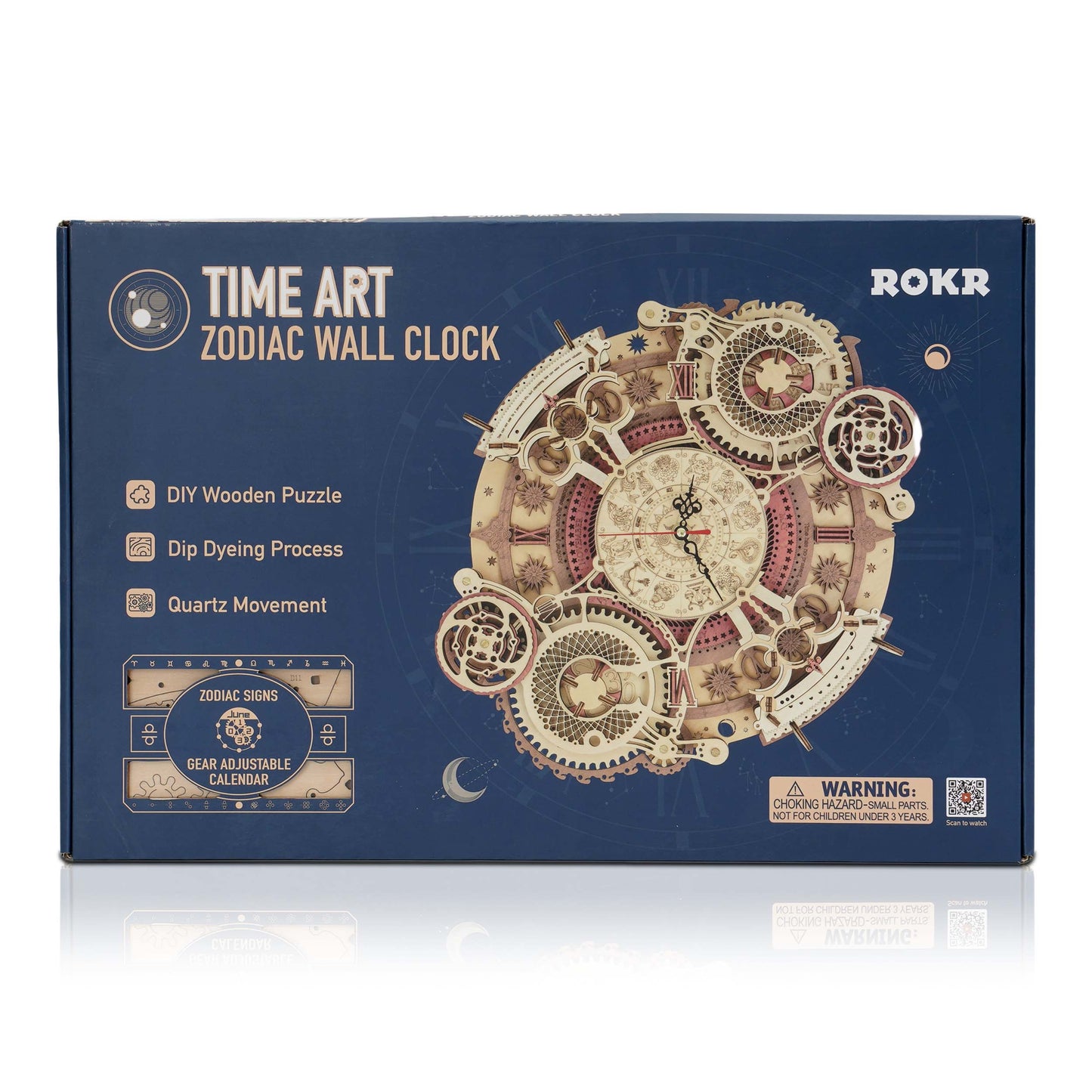 Sternzeichen Wanduhr - 3D Holzmodell