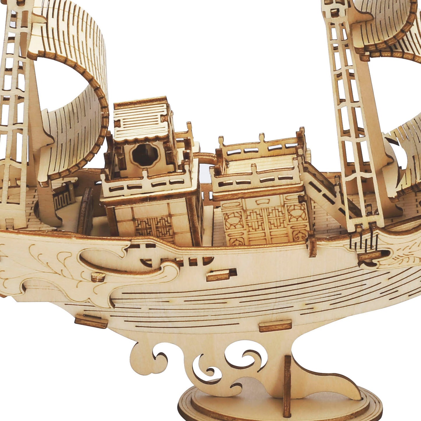 Diplomatenschiff 3D Holzpuzzle Details