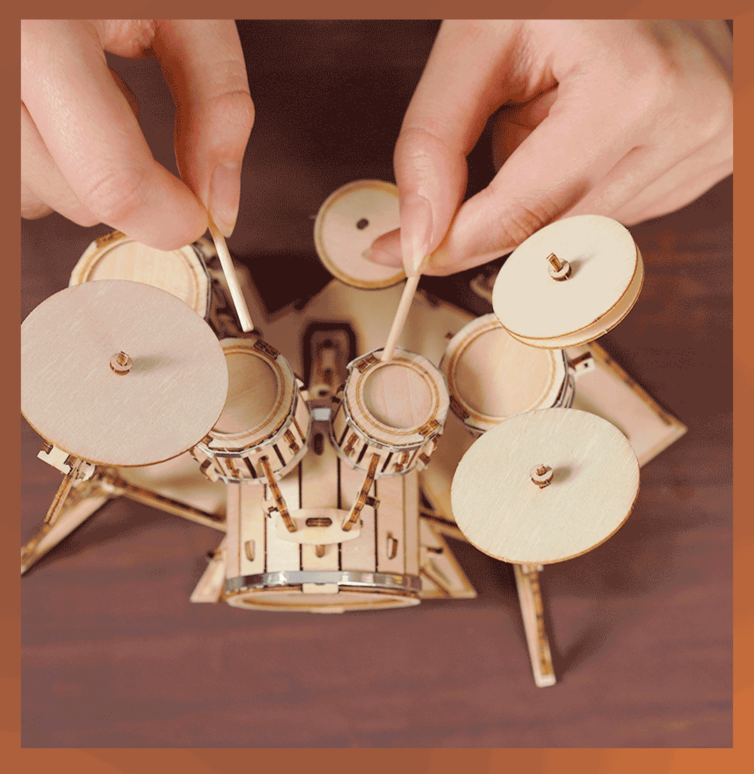 Schlagzeug - 3D Holzmodell