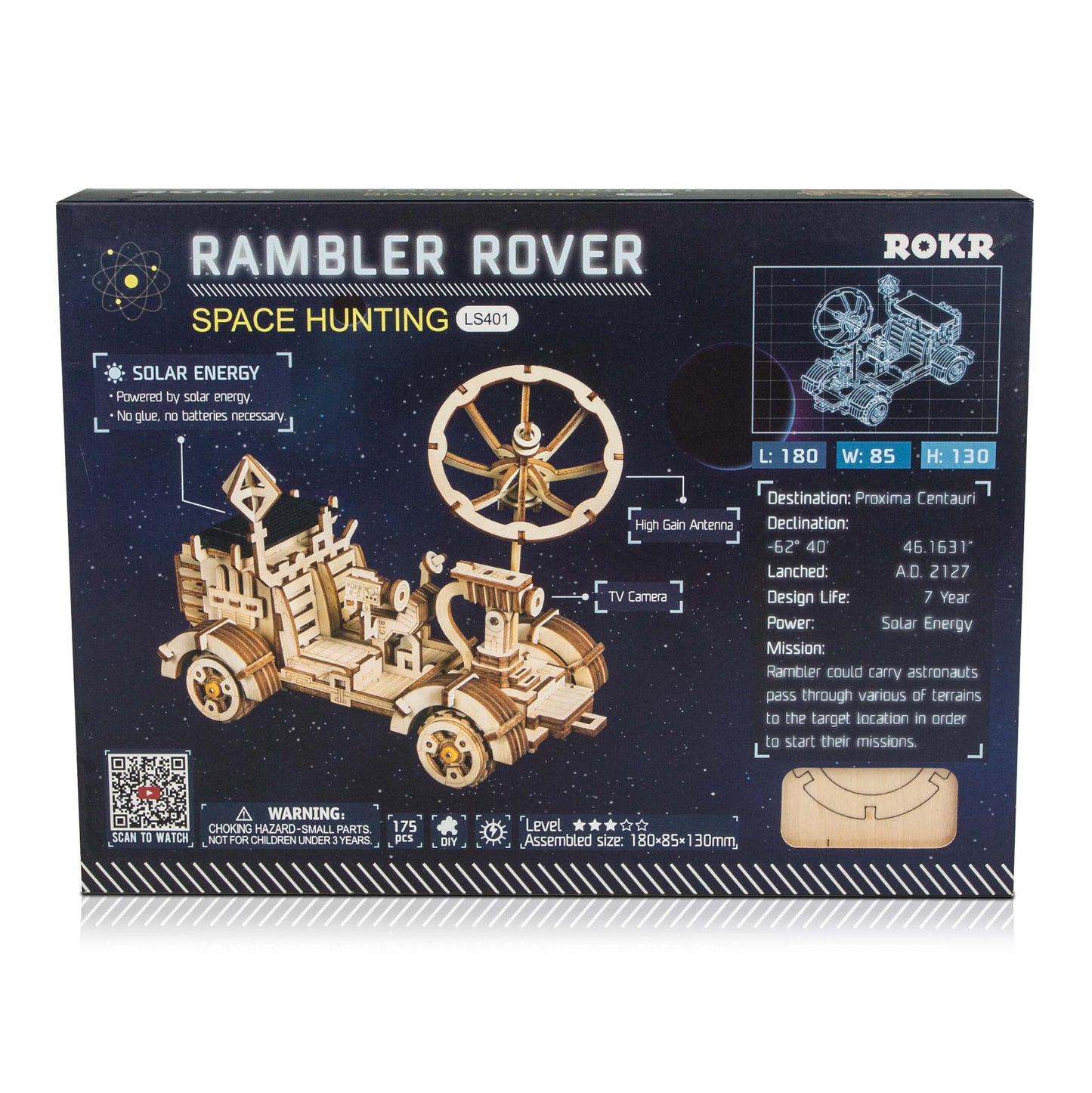 Weltraumbuggy - Rambler Rover - 3D Holzmodell