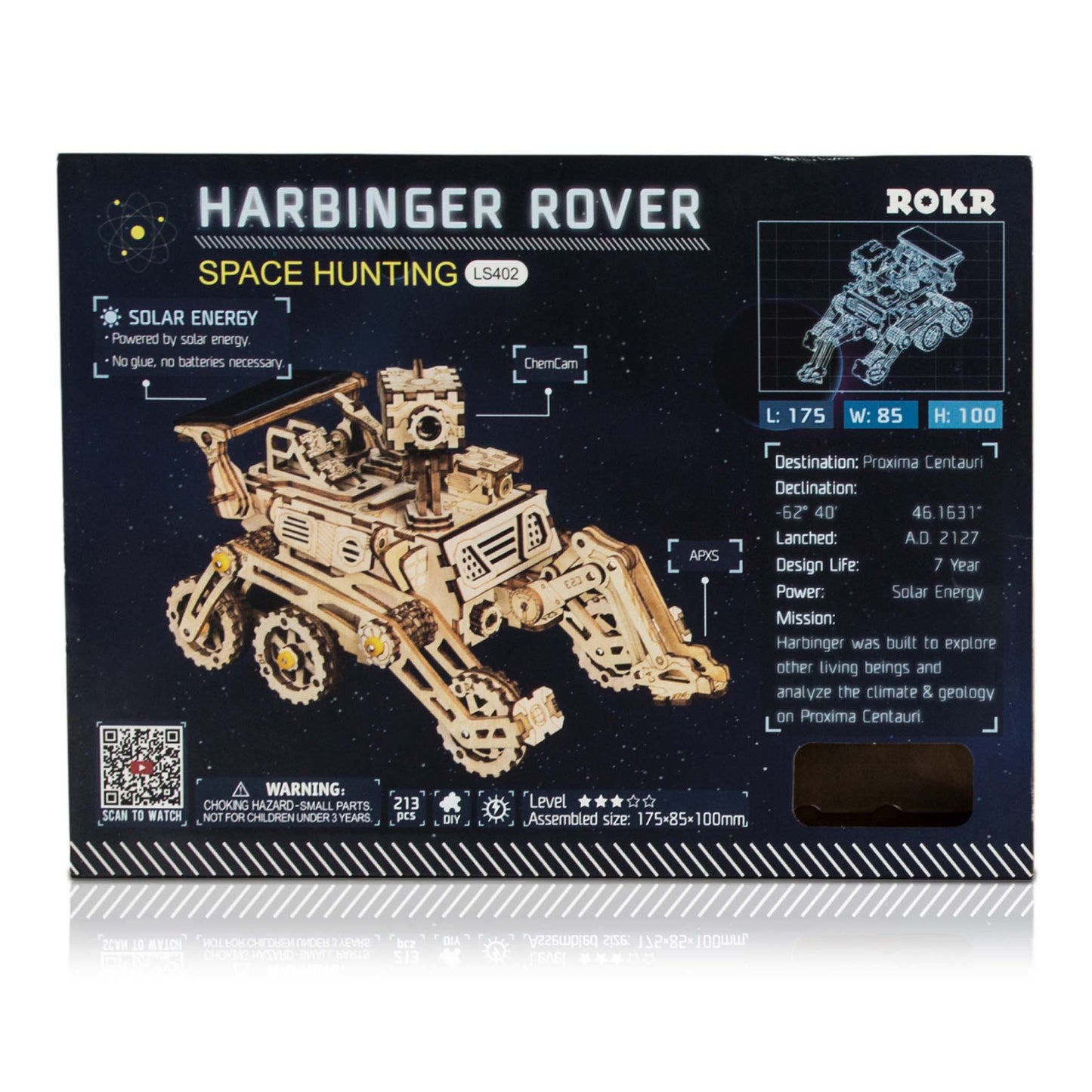 Weltraumfahrzeug - Harbinger Rover - 3D Holzmodell