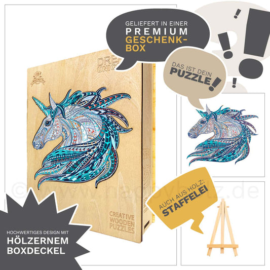 Traumhaftes Einhorn - Holzpuzzle
