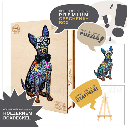 Gentleman Hund - Holzpuzzle
