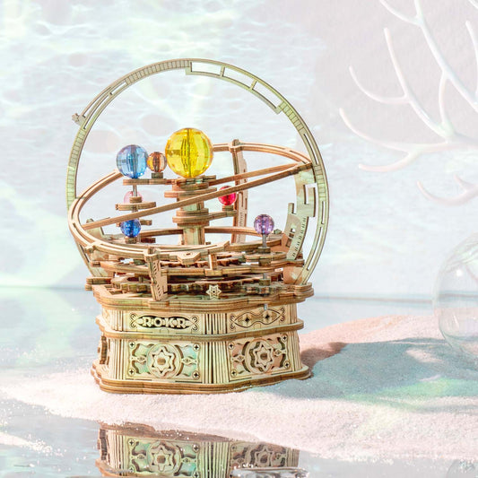 Sonnensystem (Music Box) - 3D Holzmodell 