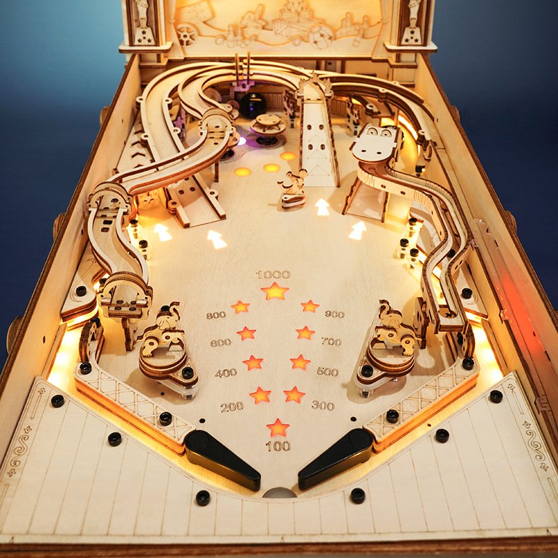 Pinball-Flipper Machine - 3D Holzpuzzle 