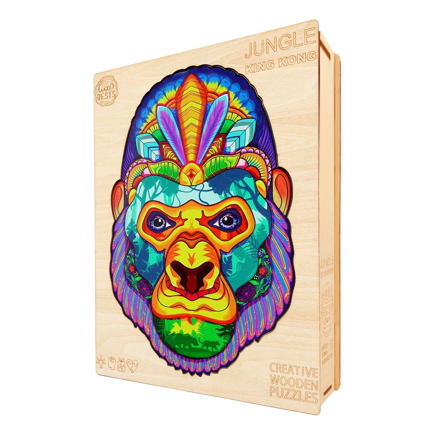Jungle King Kong - Gorilla - Holzpuzzle 