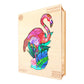 Farbenprächtiger Flamingxo - Holzpuzzle PAckung 