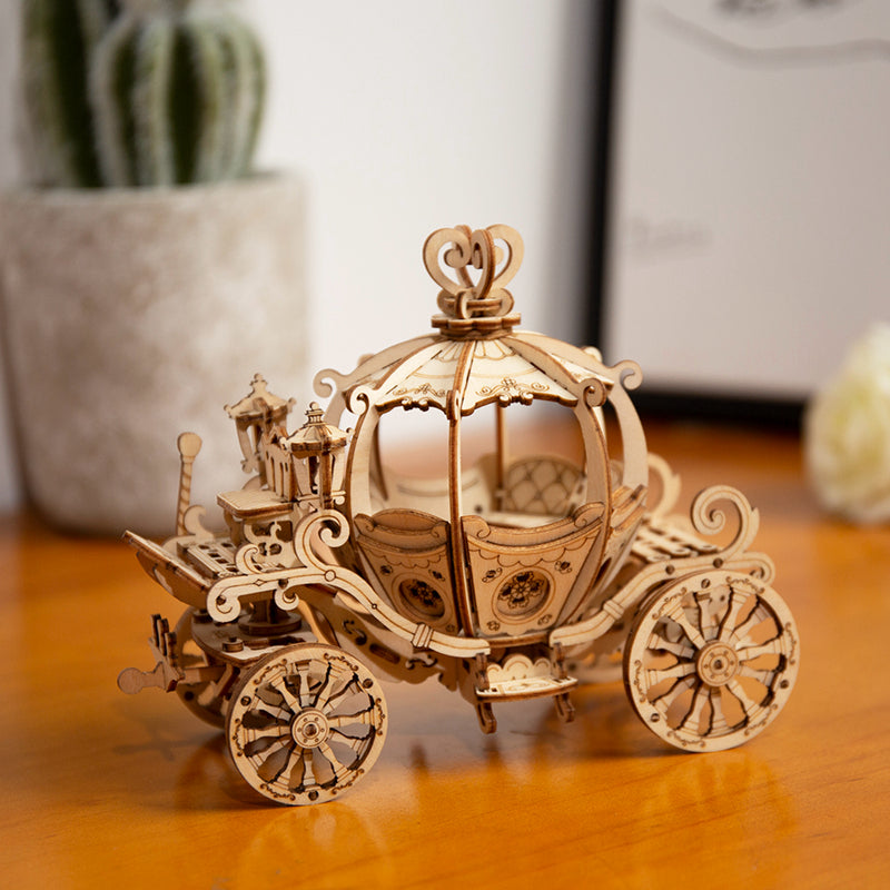 Kürbis-Wagen - Pumpkin Cart - 3D Holzpuzzle 