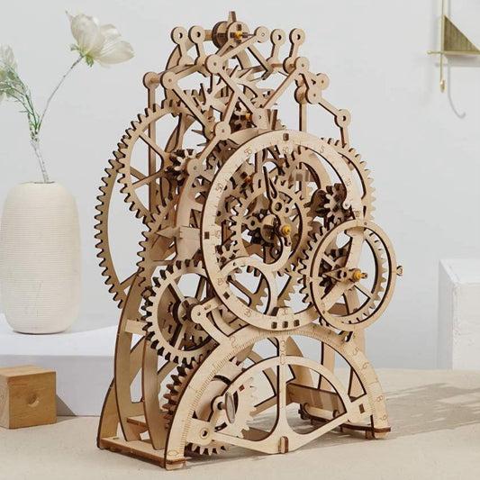 Beeindruckende Pendeluhr - 3D Holzpuzzle 