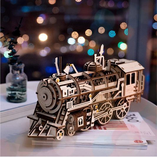 Lokomotive - 3D Holzpuzzle 