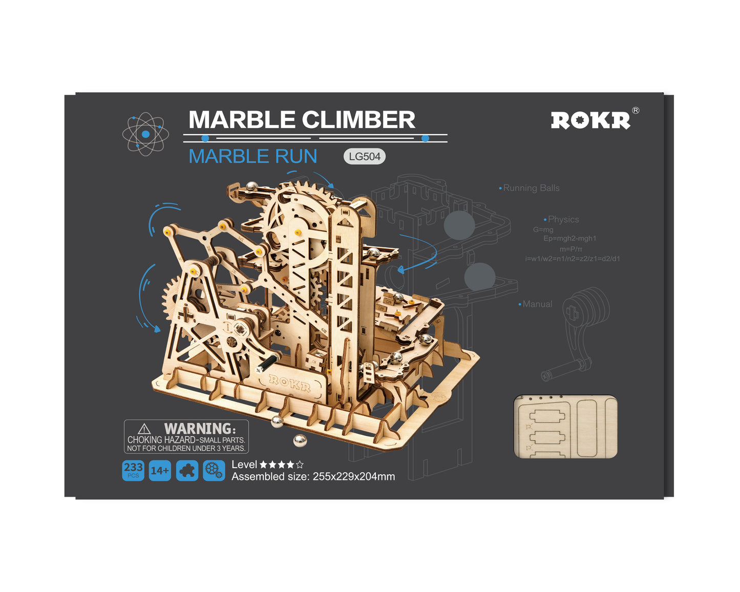 Murmelbahn: Marble Climber - 3D Holzpuzzle 