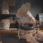 Klassisches Grammophon (manuell oder elektrisch) - 3D Holzpuzzle 