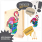 Farbenprächtiger Flamingxo - Holzpuzzle Set 